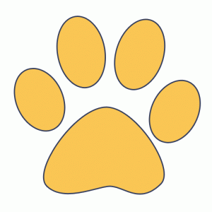 yellow paw-print "bullet point"